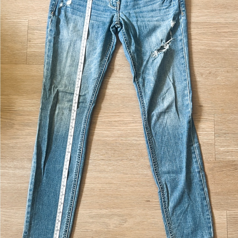 Hollister Light Blue Distressed Skinny Jeans